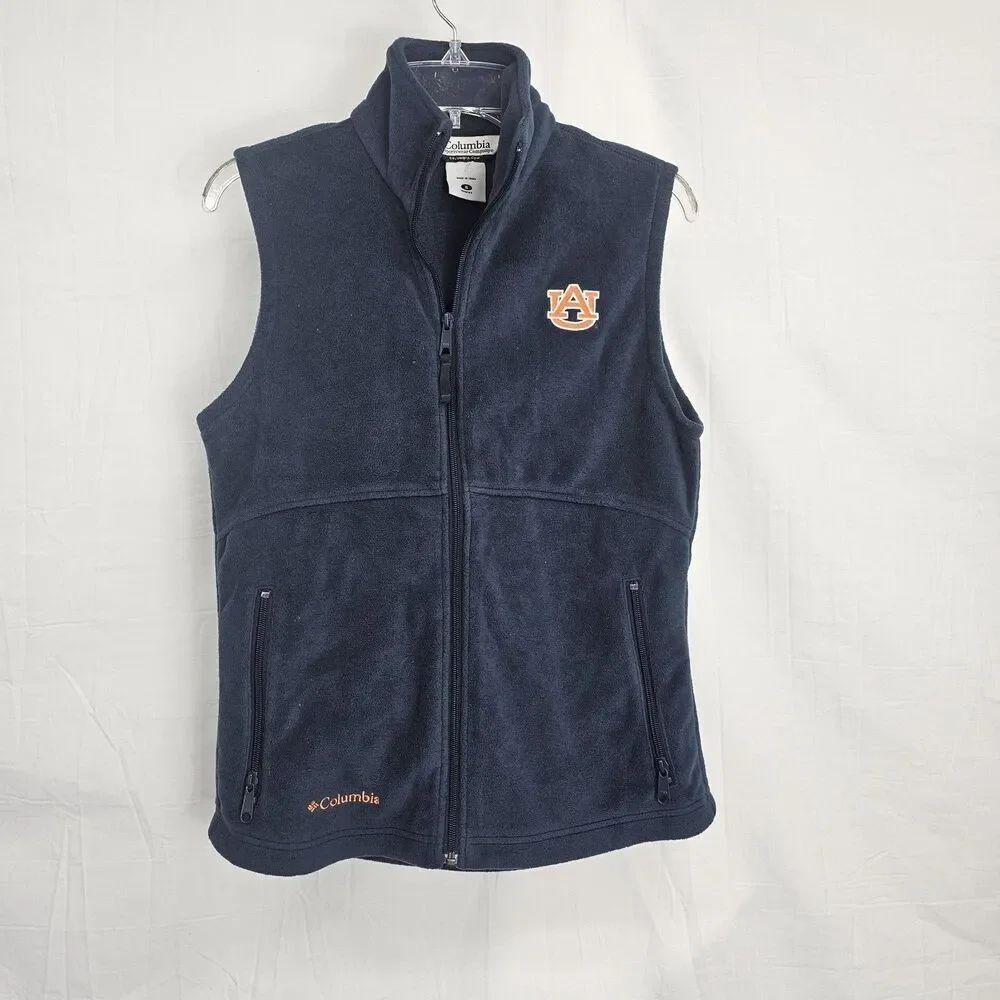 Columbia SportswearβWomen's Size Small Blue Auburn Vest Zip-Up War Eagle